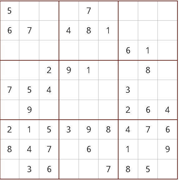 Sudoku grid read and solved by AI